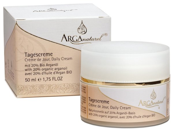 Arganöl Gesichtscreme mit 20% BIO Arganöl - Naturkosmetik für trockene und sensible Haut, vegan
